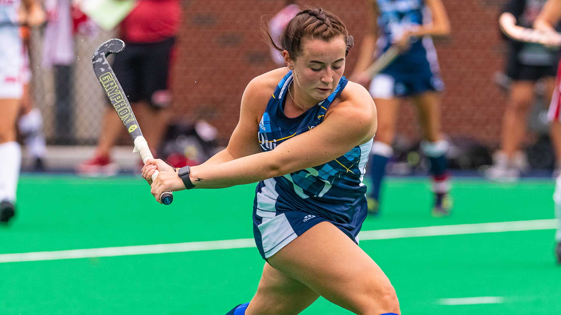 Athlete playing Field Hockey