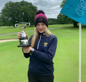 Sinead with a trophy